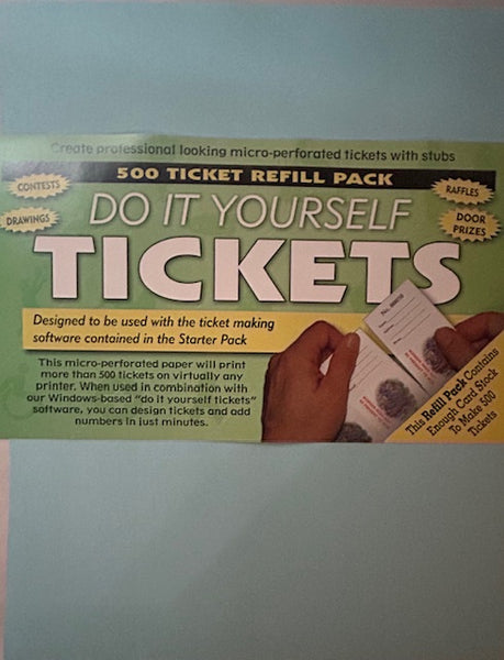 Do-It-Yourself Perforated Raffle Ticket Paper