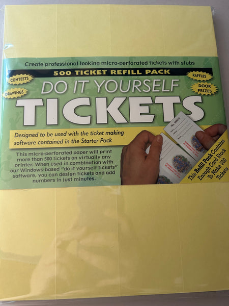 Do-It-Yourself Perforated Raffle Ticket Paper