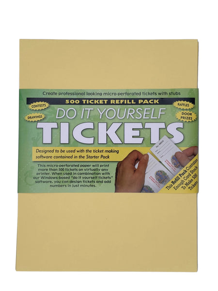 Do-It-Yourself Perforated Raffle Ticket Paper