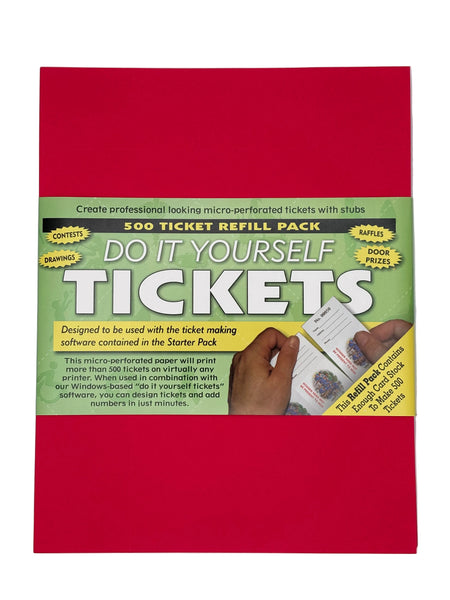 Do-It-Yourself Perforated Raffle Ticket Paper