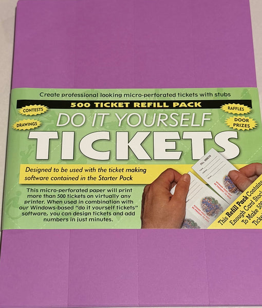 Do-It-Yourself Perforated Raffle Ticket Paper