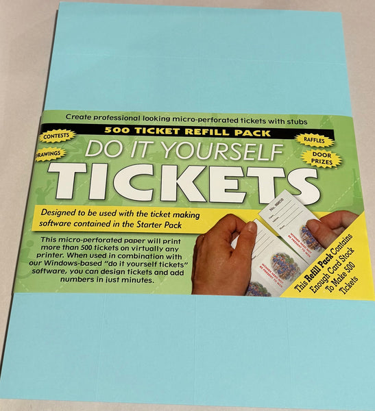 Do-It-Yourself Perforated Raffle Ticket Paper