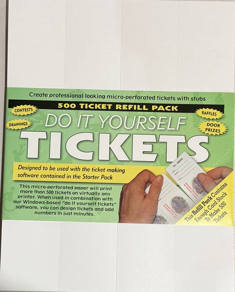 Do-It-Yourself Perforated Raffle Ticket Paper