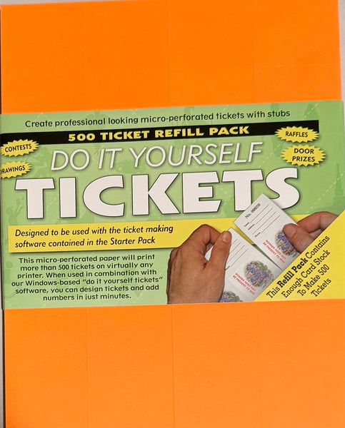 Do-It-Yourself Perforated Raffle Ticket Paper