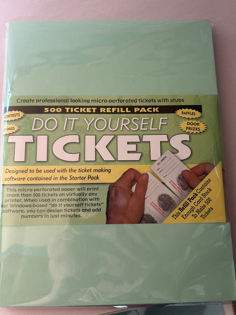 Do-It-Yourself Perforated Raffle Ticket Paper – Raffle Ticket Software