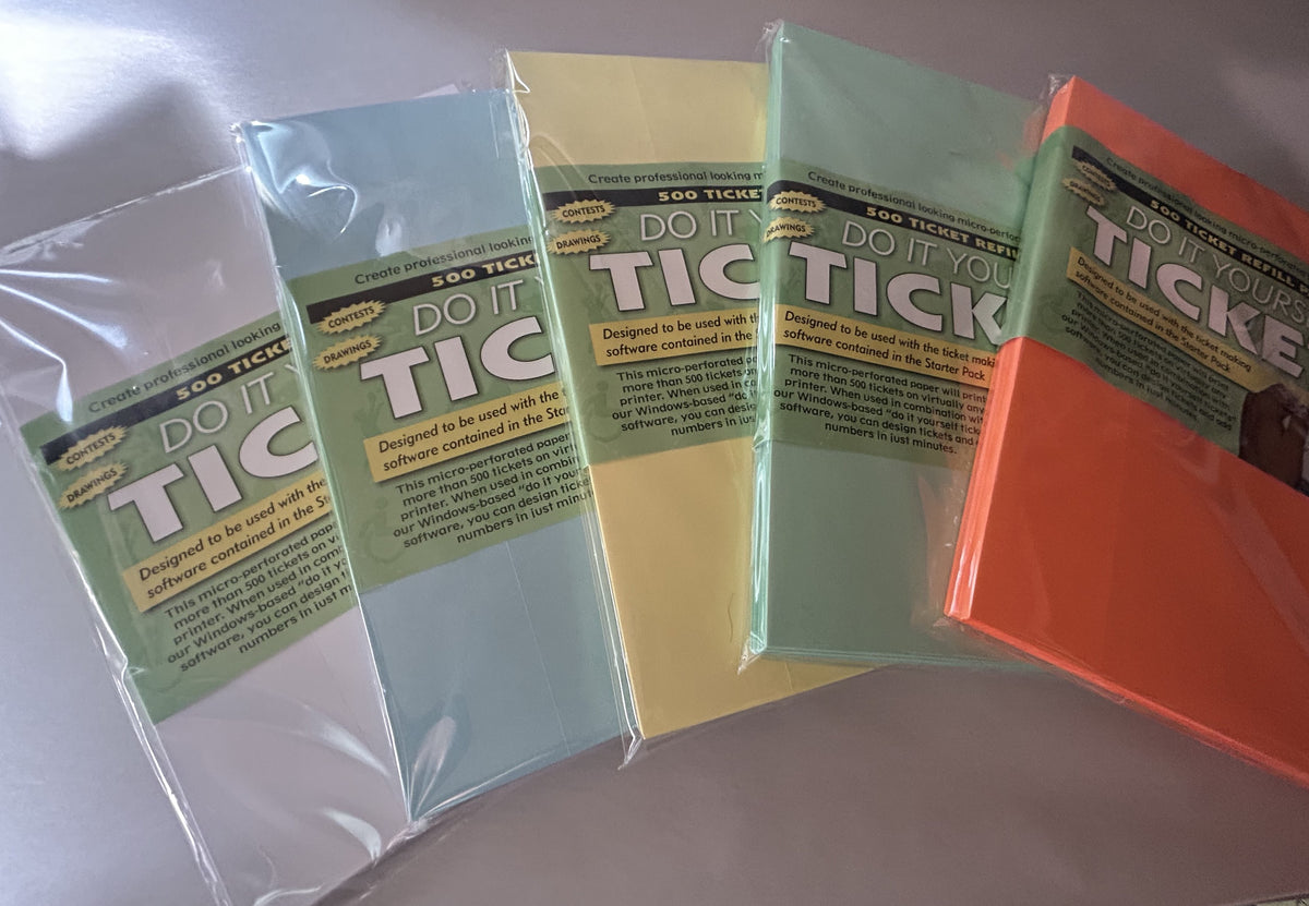 Do-It-Yourself Perforated Raffle Ticket Paper – Raffle Ticket Software