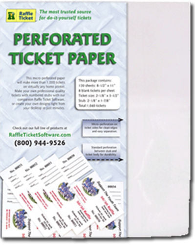 Perforated Raffle Ticket Paper